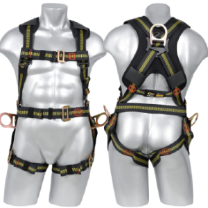 Arnés de cuerpo completo de 5 puntos y 3 anillos en D