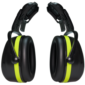 Orejeras con soporte para casco Negro