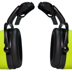 Orejeras con soporte para casco Verde